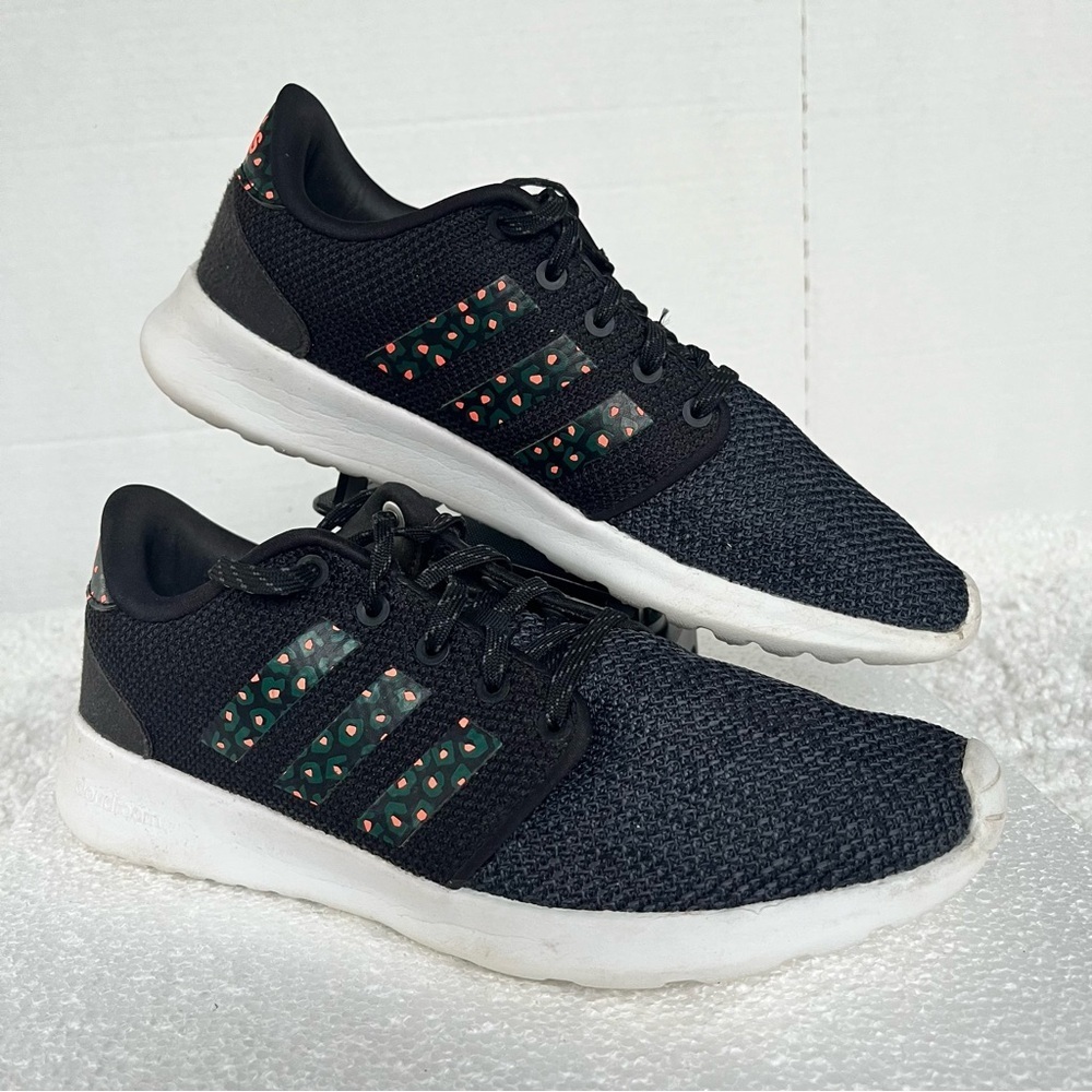 Adidas Women's Cloudfoam Lite Racer Black and White Running Sneakers Size 7.5
